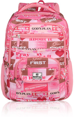 newtal Girls School Backpack with Fun Doodle Print and Spacious Compartments 25 L Backpack(Multicolor)