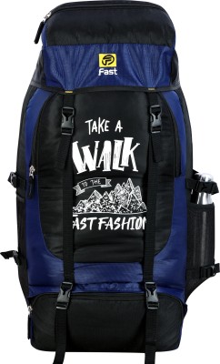 Fast Fashion Climate Proof Trail-Head Mountain Trekking & Hiking/ Camping Backpack Rucksack  - 60 L(Blue, Black)