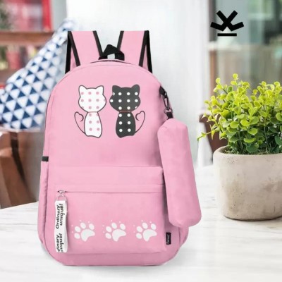 Zaxcer girls Small Backpacks Women Kids Girls Fashion BagTrendy Fashionable Women BAG 15 L Backpack(Pink)