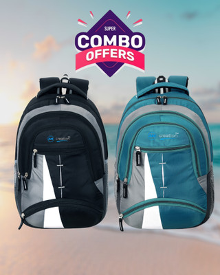 AKRAM GARMENT Elegant Waterproof Backpack Bag combo pack 35 L Backpack(Multicolor)