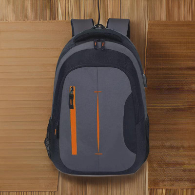 JairaJ backpack bag laptop bag school backpag(19.5*14) 37.1 L Laptop Backpack(Black, Grey)