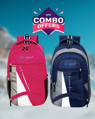 AM Creation Unisex WaterProof Laptop Backpack Bags combo Pack 35 L Laptop Backpack(Multicolor)