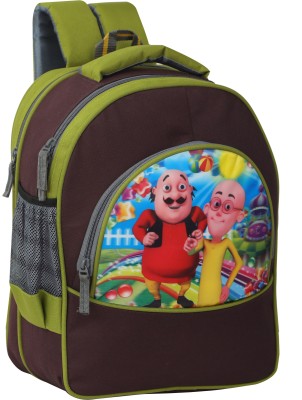 LIKER BAGS Motu Patlu kids School Bag 45 L Backpack(Brown)