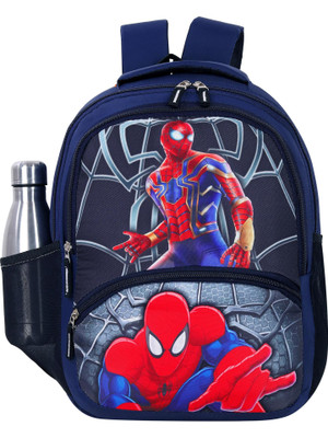 Akram garments Digital Super Hero's Printed kids Backpack for Baby Boys/Girls Waterproof School Bag(Dark Blue, 22 L)