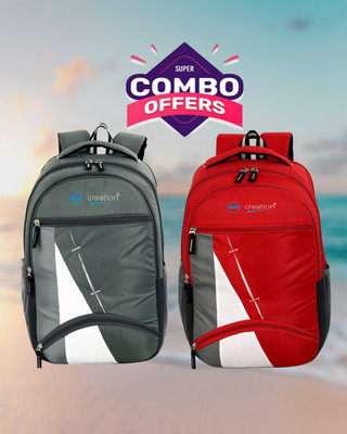 AM Creation Unisex WaterProof Laptop Backpack Bags combo Pack 35 L Laptop Backpack(Multicolor)