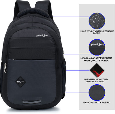 NorthZone Buy Stylish Casual Backpack/Office Bag for 15.6-inch Laptop | Durable & Spacious 30 L Laptop Backpack(Black)