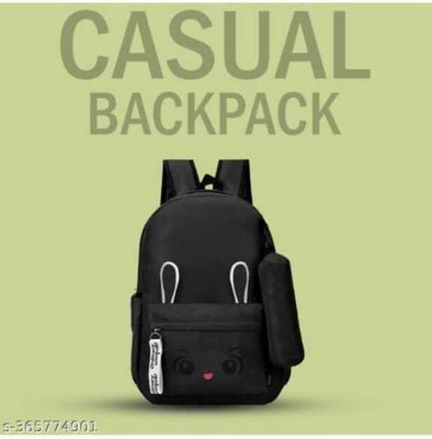 ARK FASHION Waterproof Printed Casual Backpack For Girls 20 L Backpack(Black)