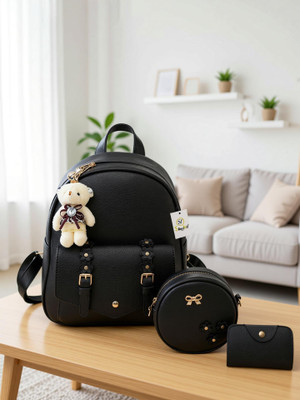 HerCart BKP_COMBO86_BLACK 5 L No Backpack(Black)