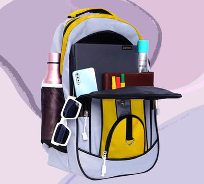 Reprox Latest Classy Men Laptop Backpacks For Every Use 30 L Laptop Backpack(Yellow)