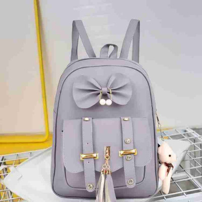 Cleto grey COMBO Fancy style backpack for girls | college Bag 10 L Backpack(Grey)