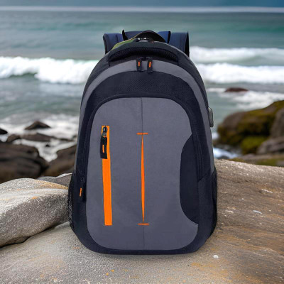 HouseOfCommon backpack bag laptop bag school backpag(18.1*14) 35 L Laptop Backpack(Black, Grey)