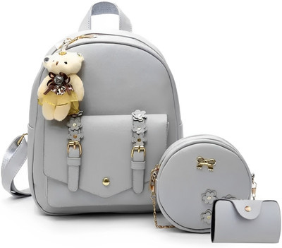 Cleto CLT GREY_FLOWERCOMBO_14 20 L Backpack(Black)