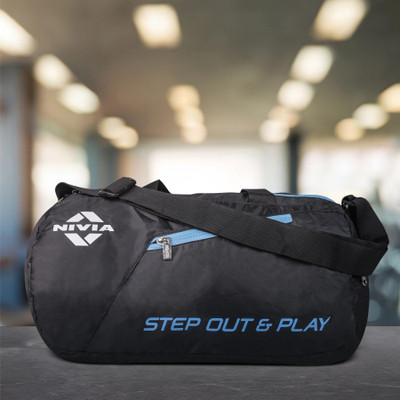 NIVIA Deflate Round01 Gym Bag(Black, Kit Bag)
