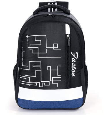 Faston Stylish Geometric Printed bag Backpack for Men & Women 30 L Backpack(Black)