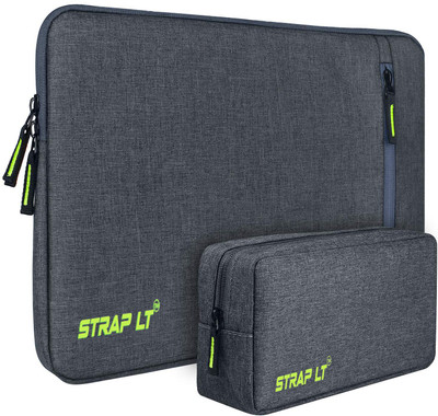 Straplt Laptop Bag Sleeve For 14.6-15 Inch Laptop Case Cover Pro,With Charger Pouch Case Waterproof Laptop Sleeve/Cover(Grey, 15 inch)