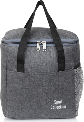Good Friend Eco Friendly Washable Lunch Bag for Women Men For Office, School, Picnic Carrier Waterproof Lunch Bag(Grey, 6 L)