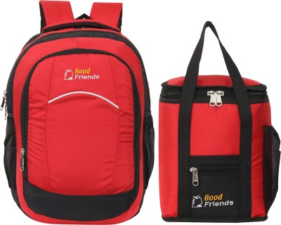 Good Friend Office/School/Travel/Business Backpack Water Resistant & Lunch Bag 35 L Laptop Backpack(Red)