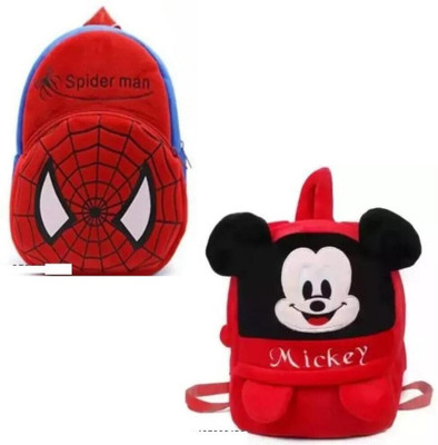 DONK Spider Red Mickiy Red Black School Bag 15 L Backpack(Multicolor)