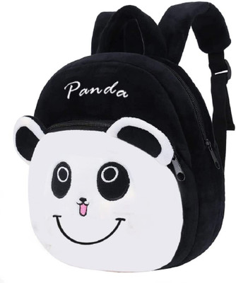 MAREHRA ENTERPRISES Kids Sof Black Panda Mini School Unisex Bag for Baby Girl & Boy 1-5 Years School Bag(Black, 10 L)