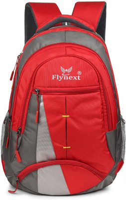 Flynext Yma.1361/2 Red Grey Classic Casual Office, Travel ,School Unisex 30 L Backpack(Red)