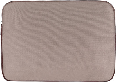 JPEnterprises Laptop Sleeve Case | 15.6 | Zipper Closure |Water Repellent PVC|Mink Grey & Tan Laptop Sleeve/Cover(Cream, 15.6 inch)