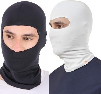 PAANAKIN White, Black Bike Face Mask for Men & Women(Size: Free,  Balaclava)