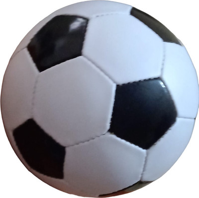 Prathnna solid synthetic Football - Size: 1(Pack of 1) Football - Size: 1(Kids, Pack of 1, White, Black)