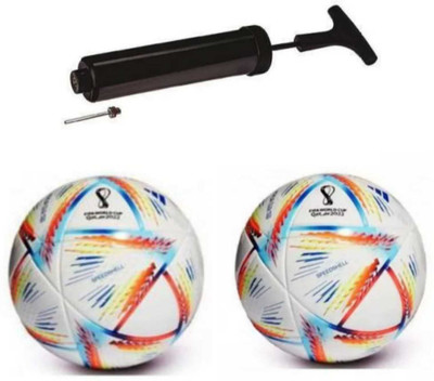 Aksh NEW MULTI COLOR FIFA WORLD CUP FOOTBALL COMBO (SIZE 5) Football - Size: 5(Standard, Pack of 3)