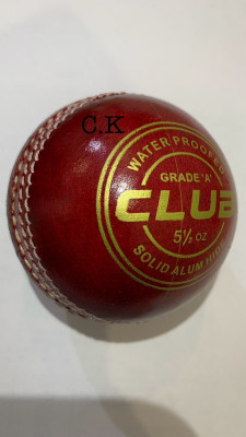 Cricketkingdom CLUB Cricket Leather Ball Red Leather Ball Cricket Leather Ball(Standard, Pack of 1, Red)