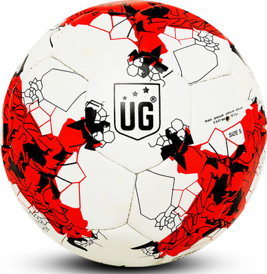 ULTIMATE GOAL Classic Red and White Soccer Ball | All-Surface Play | High Grip Design Football - Size: 3(Kids, Pack of 1, White, Red)