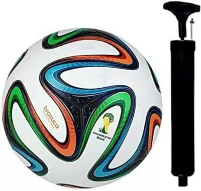 DDM Brazuca PU Football With Air Pump Football - Size: 4(Kids, Pack of 2)