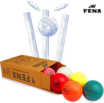 Fena Wind Ball Cricket Rubber Ball Cricket Rubber Ball(Pack of 6, Multicolor)