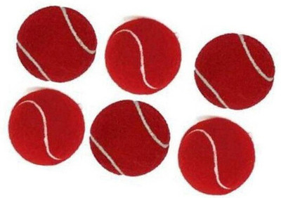 HOC maroon cricket tennis ball ( pack of 6 ) Cricket Tennis Ball(Standard, Pack of 6, Maroon)