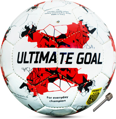 ULTIMATE GOAL Standard Size Soccer Ball | Durable & Lightweight | For Training & Match Play Football - Size: 3(Kids, Pack of 1, Red)