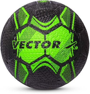 VECTOR X Street Soccer Rubber Moulded Football - Size: 5(Standard, Pack of 1, Green, Black)