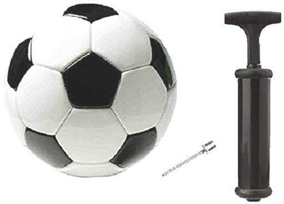 Owlix Traders black and white football size-5 with A Football - Size: 5(Standard, Pack of 1)
