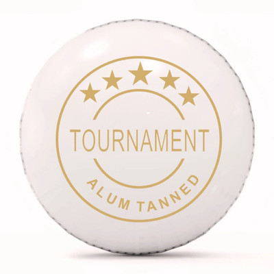 ULTIMATE GOAL Tournament Series White Cricket Ball|Leather |Hand-Stitched |High Grip for Swing Cricket Leather Ball(Standard, Pack of 1, White)