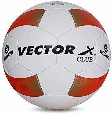 VECTOR X CLUB Football - Size: 4(Kids, Pack of 1, White, Red)