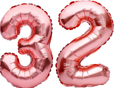 Tejal Trader Solid Teja-Rosegold32 Letter Balloon(Pink, Pack of 2)