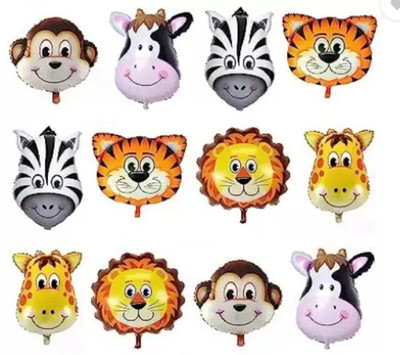 Tejal Trader Solid New-01-trader-12 animals balloons Balloon(Gold, Pack of 12)