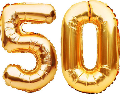 Tejal Trader Solid New-01-trader-Rosegold40_PBBS Balloon(Gold, Pack of 2)