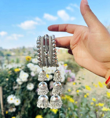 ISLANA Oxidised Silver Kada