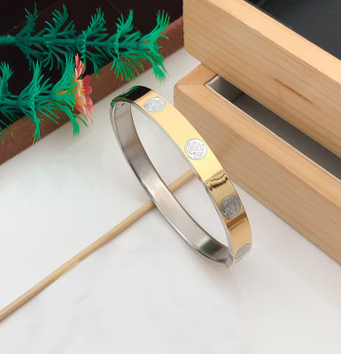 GORASH CREATION Stainless Steel Silver, Gold-plated Kada