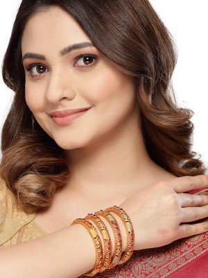 Sukkhi Alloy Gold-plated Bangle Set(Pack of 4)