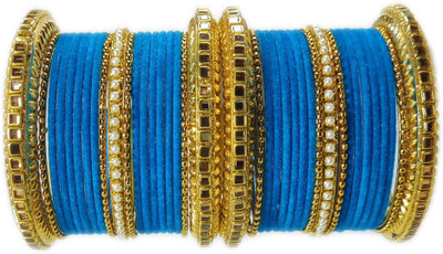 Ammoli Metal Beads Bangle Set(Pack of 10)