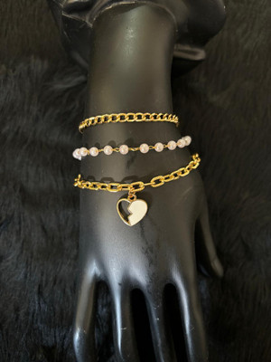 A A collectionn Alloy Gold-plated Bracelet(Pack of 2)