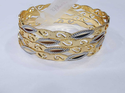 ZEYRA Info Metal Bangle Set(Pack of 4)