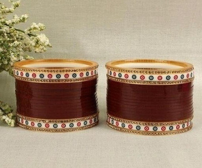 OJHA Plastic Diamond Gold-plated Chudas(Pack of 2)
