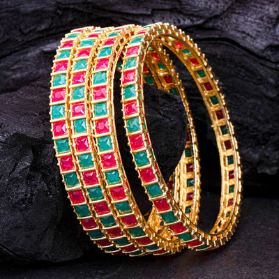 Sukkhi Alloy Gold-plated Bangle Set(Pack of 4)