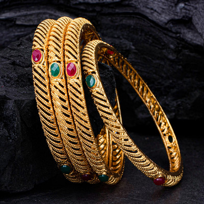 Sukkhi Alloy Gold-plated Bangle Set(Pack of 4)